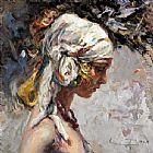 Jose Royo Famous Paintings - CONCENTRATION
